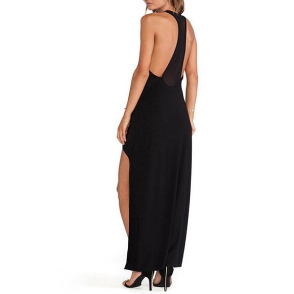Lovers + Friends Lagoon High Low Maxi Dress in Black NWT Size Medium - Picture 2 of 4